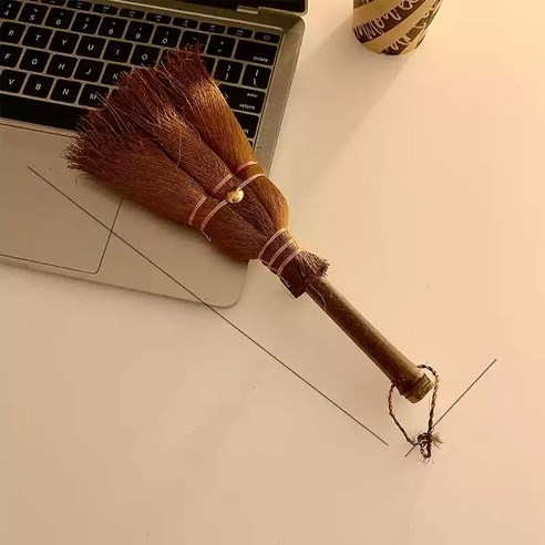 이세계 잡화점 데스크탑 휴대용 미니 빗자루, NO.02, 1개