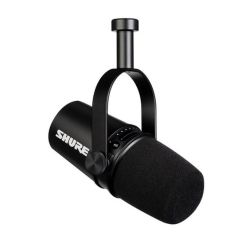 슈어 팟캐스트 XLR USB 하이브리드 듀얼 마이크 블랙, MV7