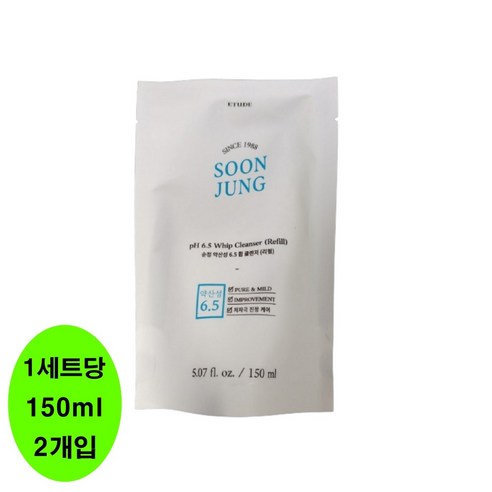 에뛰드 New 순정 약산성 6.5 휩 클렌저 리필, 300ml, 1개