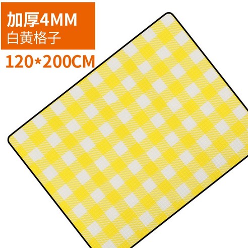 DFMWI.피크닉 매트.Picnic mat.--피크닉 매트 야외 캠핑 텐트 침침매트에 방수휴대용 비치 매트 야취평 방습매트, 노란색4Mm1.2X2