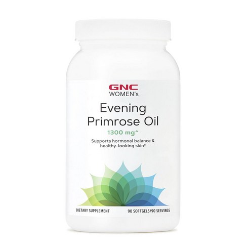 GNC 우먼스 이브닝 프림로즈 오일 1300mg 소프트젤 글루텐 프리 무설탕, 90개입, 1개