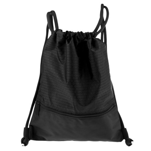 농구 비치 스노클링 수영 체육관을위한 Drawstring 가방, 블랙, 나일론