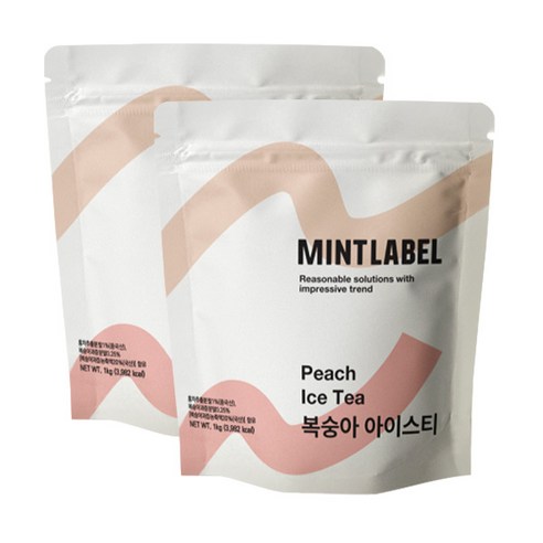 민트라벨 복숭아 아이스티 1kg 2개세트, 2개 메가커피