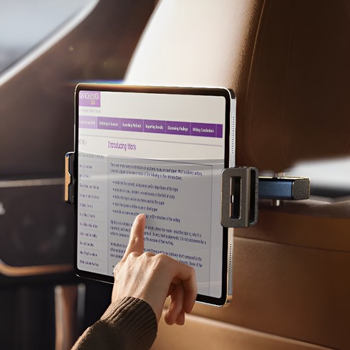 웨이프리 차량용 태블릿 거치대 뒷좌석 헤드레스트, 블루, 1개