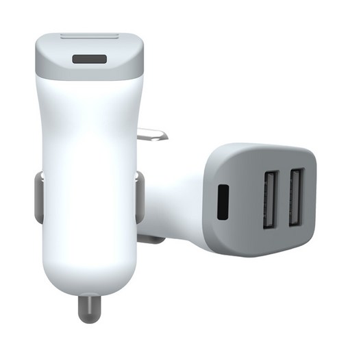 2.4A 자동차 충전기 듀얼 USB 자동차 빠른 충전, SN-342 화이트