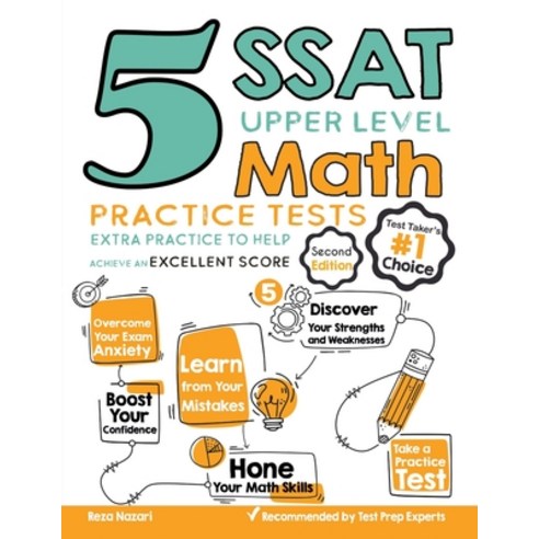 5 SSAT Upper Level Math Practice Tests: Extra Practice to Help Achieve ...