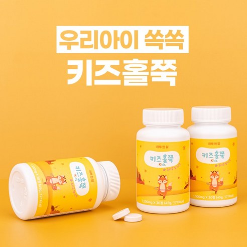 우리아이쏙쏙 키즈홀쭉 30정 숙지황 홍화씨 차전자피분말 함유, 5개