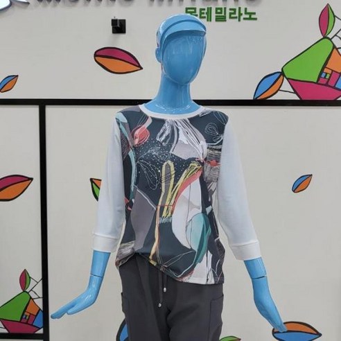 몬테밀라노 DP01 비즈장식 나염 티셔츠 대동백화점 QL406T1609