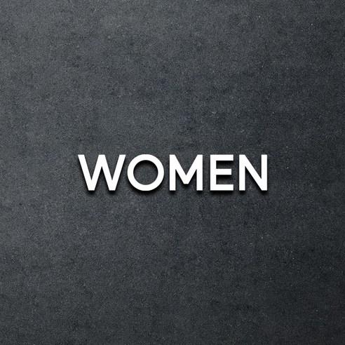 마마픽스 아크릴 도어사인 표지판 화이트, 1개, WOMEN