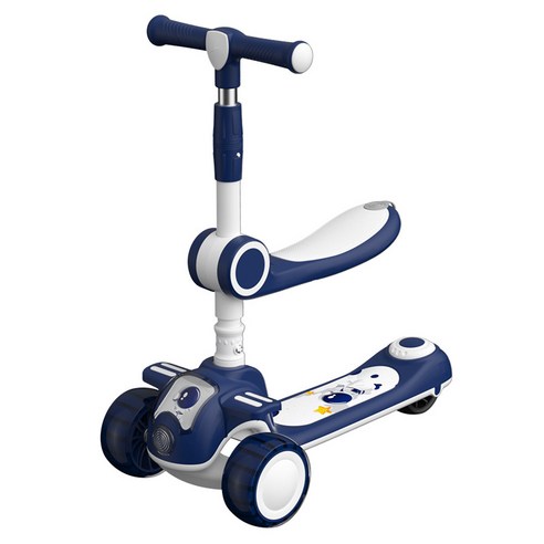 우주 비행사 킥보드 LED 광폭휠 스쿠터 접이식 음악, 안장 있다, 핑크