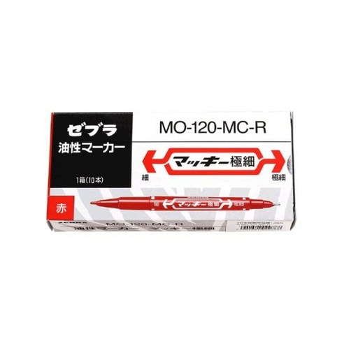 유성마카 맥키 엑스트라파인 MO-120-MC-R (적색/0.5mm 12개)