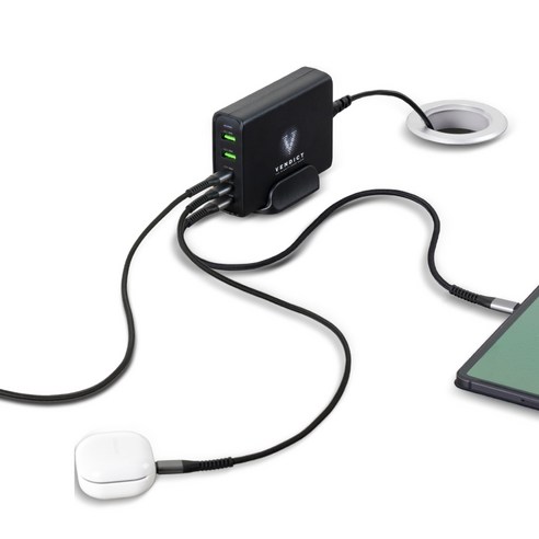 벤딕트 140W 초고속 5포트 PD 3.0 PPS QC 듀얼 USB C타입 아이폰 맥북 그램 멀티 충전기 - 강력한 충전 파트너