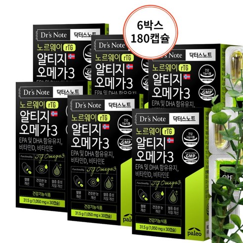 팔레오 닥터스노트 알티지 오메가3 31.5g, 30정, 6개