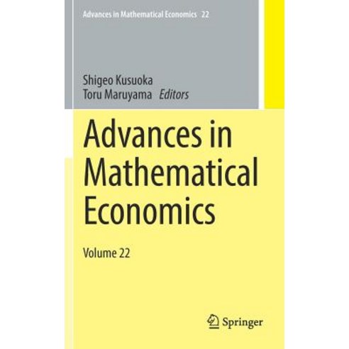 (영문도서) Advances in Mathematical Economics: Volume 22 Hardcover, Springer, English, 9789811306044