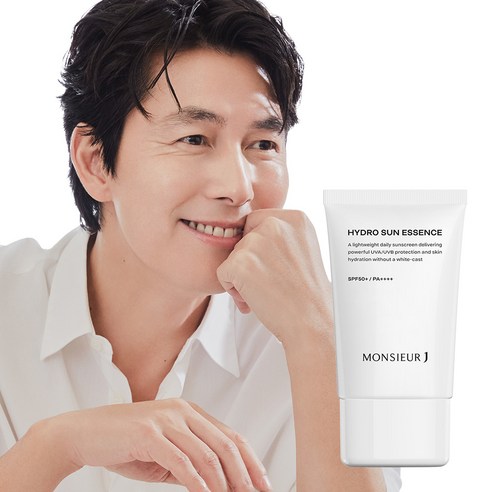 무슈제이 하이드로 수분 선 에센스 남자 저자극 민감성 선크림 50ml, 1개