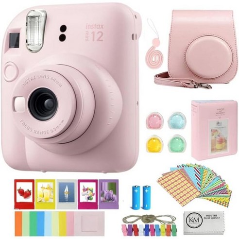 Fujifilm 후지필름 인스탁스 미니 12 즉석카메라 라일락 퍼플, Blossom Pink_Camera + Accessor