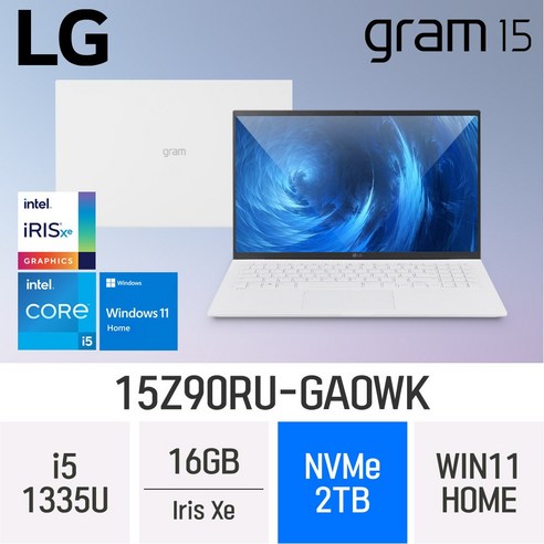 LG전자 그램15 15Z90RU-GAOWK, WIN11 Home, 16GB, 512GB, W