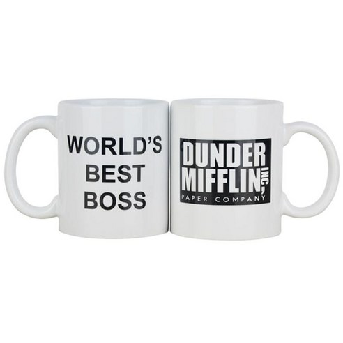 Office World’s Best Boss Coffe Cups and Mugs 11 Oz Funny Ceramic (흰색), White, 1개 메가커피기프티콘 Best Top5