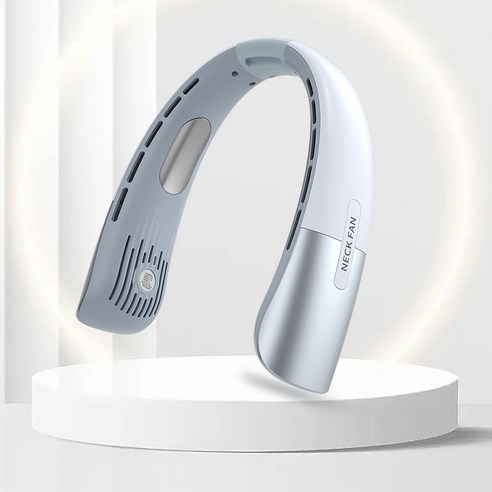 6세대 휴대용 넥밴드 목걸이 선풍기 무소음 목선풍기4000mAh, 하늘색X1, 4000mAh