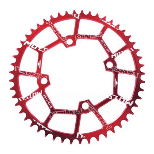 104BCD 산악 자전거 내로우 와이드 체인링 9/10/11단 MTB 트레일 팻 바이크용 104mm BCD 싱글 체인링, 레드 50T, 알루미늄 합금