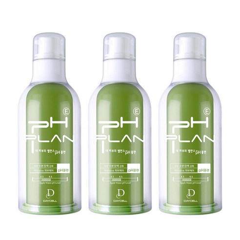 데이셀 천연 보습 사과수 75% 수분공급 pH 플랜 에센스, 3개, 50ml