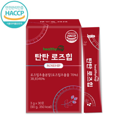 칠레산 로즈힙 추출분말 스틱 30포 식약처 HACCP 인증 로즈휩 분말 가루 파우더 rosehip, 1박스