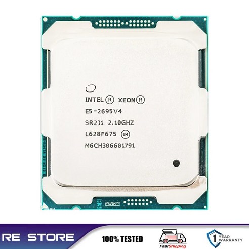 컴퓨터 cpu 중고 인텔 제온 E5 2695 V4 2695V4 프로세서 2.1GHz 18 코어 45M 120W 14nm LG 호환A 2011-3 서버 CPU