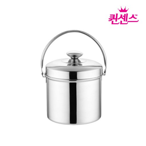 세신퀸센스 퀸센스 스텐 가정용 음식물 쓰레기통 2L 음쓰통 자취용품 주방쓰레기통 음식물쓰레기 수거통