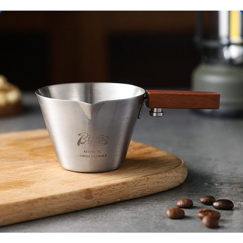이태리 BINCOO 꺽임 스테인레스 2중 에스프레소 계량컵
