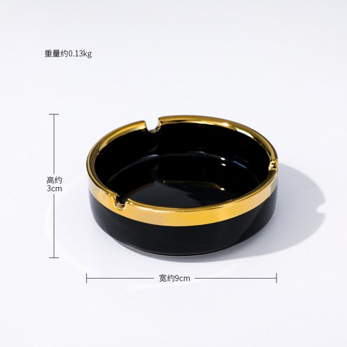 곰돌이 재떨이 창의적 패션 가정용 북유럽 사치 묘사 도자기 재떨이 진열품, 블랙