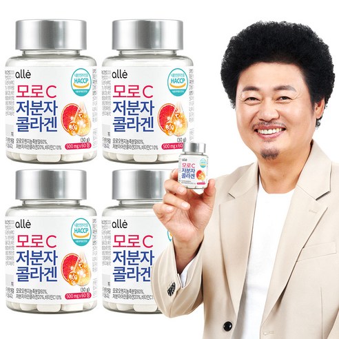 모로 오렌지 C 저분자 콜라겐 펩타이드 알레, 60정, 4통