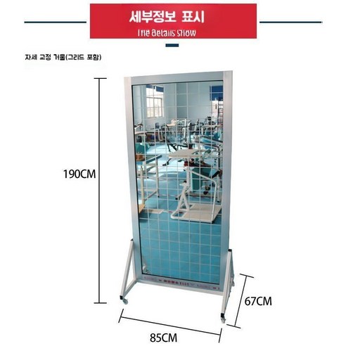 재활운동을 위한 이동식 수평 그리드거울