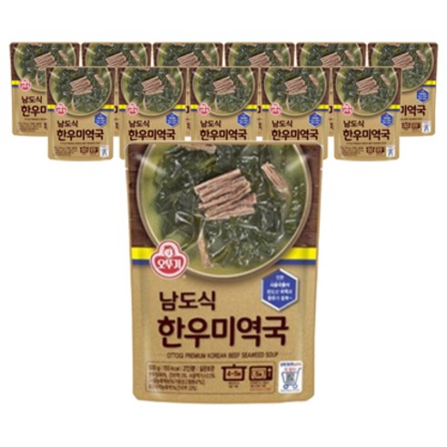 오뚜기 남도식 한우미역국 500g, 12개