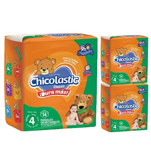 치콜라스틱 클래식 일회용 기저귀 밴드형 그란데 4(9-13kg), 42매입