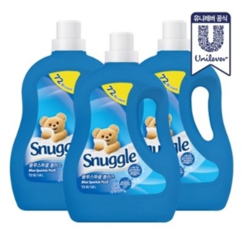 스너글 블루스파클 플러스 섬유유연제, 5개, 1.8L