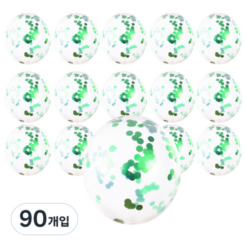 윰스 샤인스팽글 파티풍선, 그린, 90개입