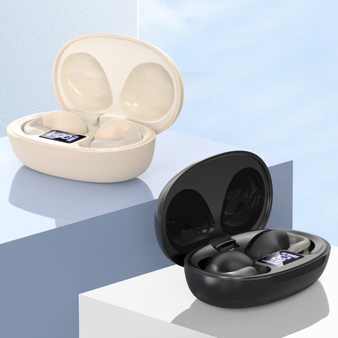 KONLI 오픈형 귀찌 무선 블루투스 이어폰, 블랙, A1