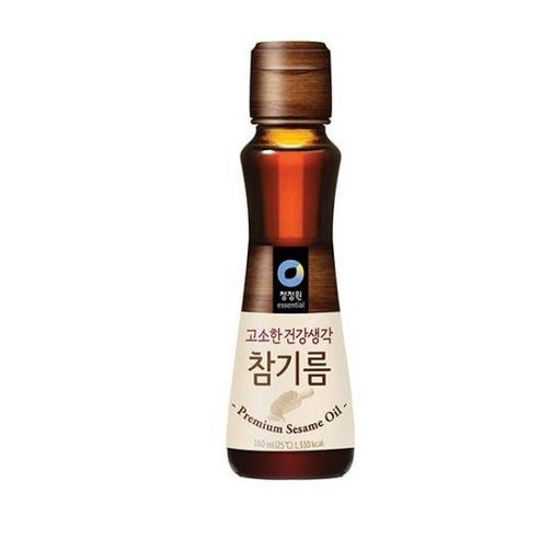 청정원 고소한 건강생각 참기름, 1개, 160ml