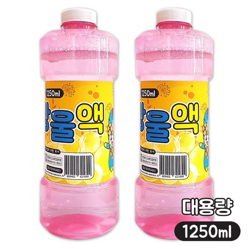 애들랜드 비눗방울 리필 1250ml x 2p, 혼합 색상, 2개 혼합 색상 × 2개 섬네일