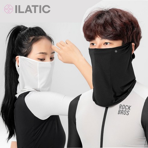아이레틱 자외선차단 남여 공용 스포츠 골프마스크, 화이트, 1개