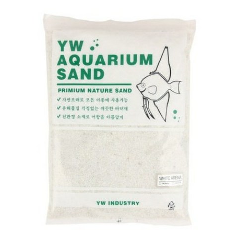 유원산업 아쿠아리움 샌드 화이트 노멀 2kg, 1~2mm, 2개 - 모래/자갈 | 쿠팡