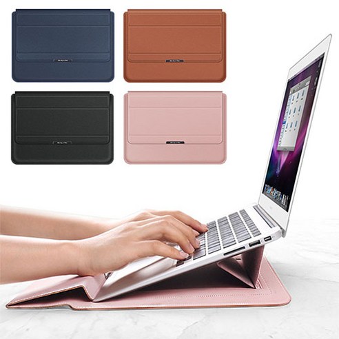 임팩토리 맥북 프로 LG그램 삼성 노트북 가죽 방수 파우치 케이스 커버 13인치 14인치 15인치, 핑크 / 캔디세트