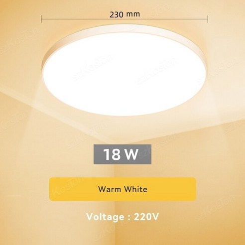 모던 초박형 LED 천장 조명 세련된 광택 침실 주방 장식 18W 72W, 15 18W white-1