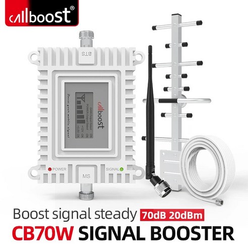 Callboost ALC 70dB 휴대폰 신호 증폭기 4G 700 리피터 LTE GSM 2G 3G 부스터 모바일 네트워크 AWS 증강, 02 US Plug_07 WCDMA 2100Mhz