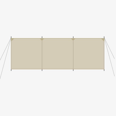 캠핑 윈드브레이크 캠핑윈드스크린 프론트월, 420X140cm 두껍다, 아이보리