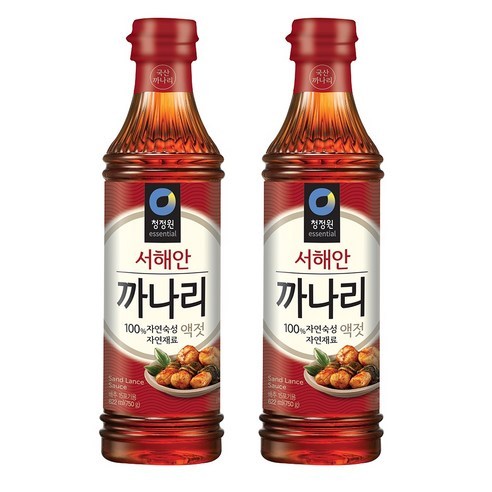 청정원 서해안 까나리액젓, 750g, 2개
