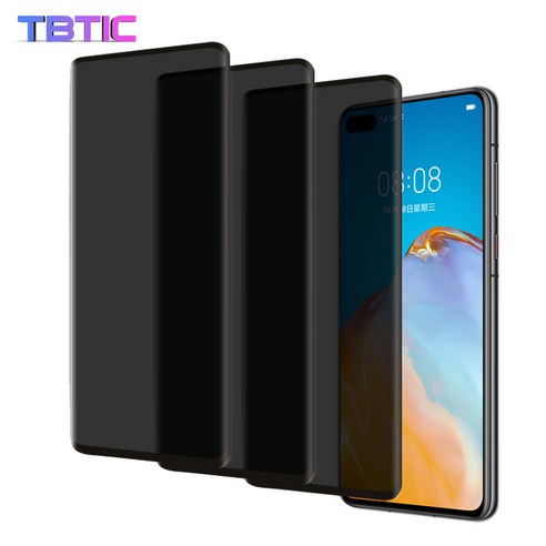 Huawei P20 Lite 10Plus 30 Pro 40Pro에 대한 3Pcs 강화 유리 개인 정보 보호 유리 필름 전체 적용 화면, 엿보기 방지