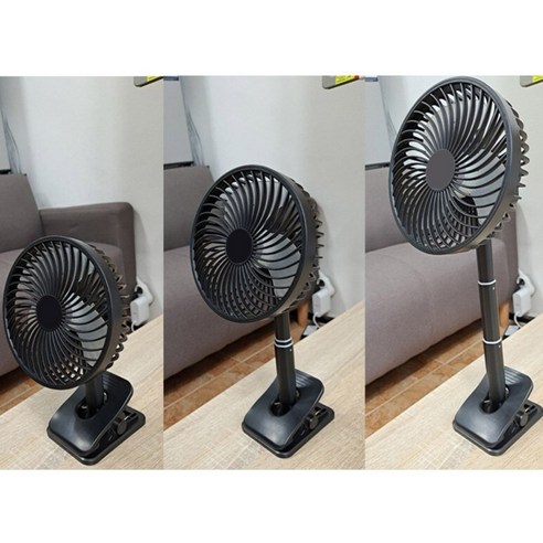 높이조절 무선 선풍기 집게형 충전식 캠핑용 차량용 탁상용 선풍기 유모차선풍기