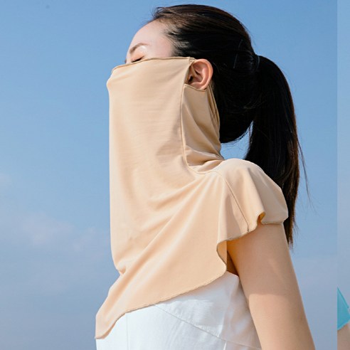 블랑뉴욕 여성용 자외선 차단 얼굴 목 마스크 햇빛가리개 스카프, 스킨
