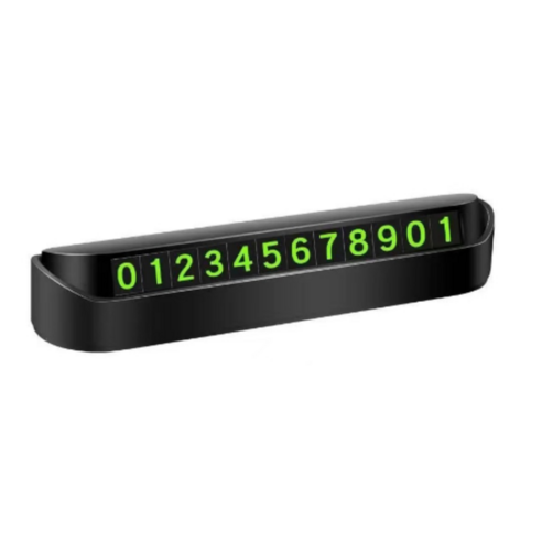 지베다 자동차 주차 번호판 야광 차량 번호 알림판, 1개, 화이트